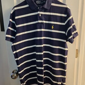 Polo by Ralph Lauren Navy and White Striped Shirt